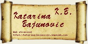 Katarina Bajunović vizit kartica